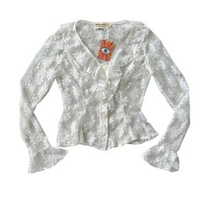 Miracle Eye Daisy Lace Blouse Top